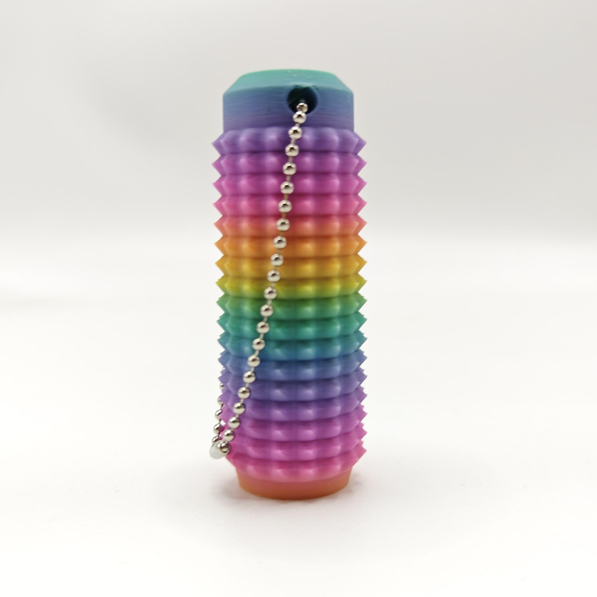 

Relief Keychain | Hand Massage Pressure Relief Stick, Portable Fidget Toy, Anti-Anxiety Stress Reliever, Colorful Gradient Design 7*2.5*2.5cm