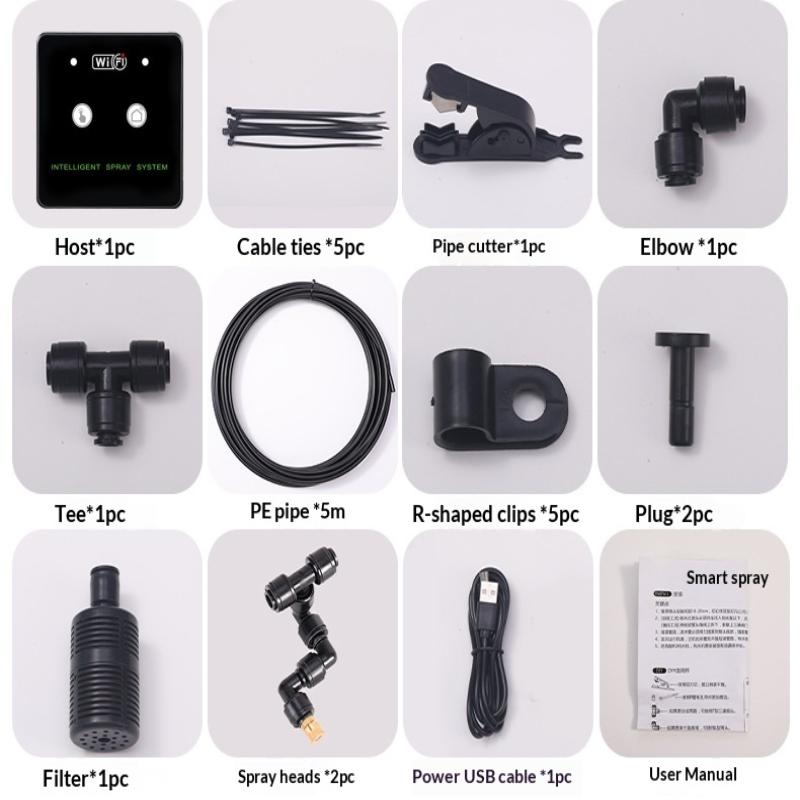 WiFi Enabled Rainforest Mist Sprayer Automatic Spray Timing System for Garden Greenhouse Reptile Care