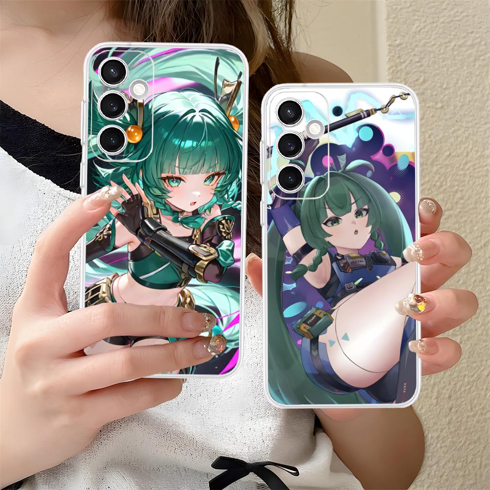 Zenless Zone Zero QingYi Phone Case for Samsung Galaxy S25 S24 S23 S22 S21Plus FE Ultra Clear Colorful Cover Pretty Cellphones