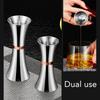 Dual-Head Cocktail Jigger Stainless Steel Bar Measuring Cup  Professional Bartending