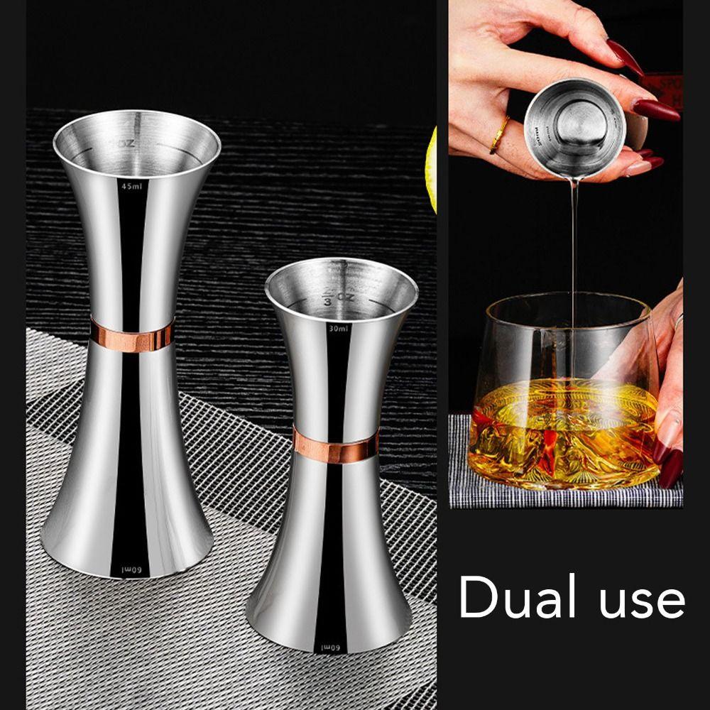 Dual-Head Cocktail Jigger Stainless Steel Bar Measuring Cup Professional Bartending