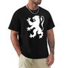White Lion Rampant T-Shirt Vintage T Shirts Oversized Graphic Tee Summer Clothes Men's Cotton T-shirt