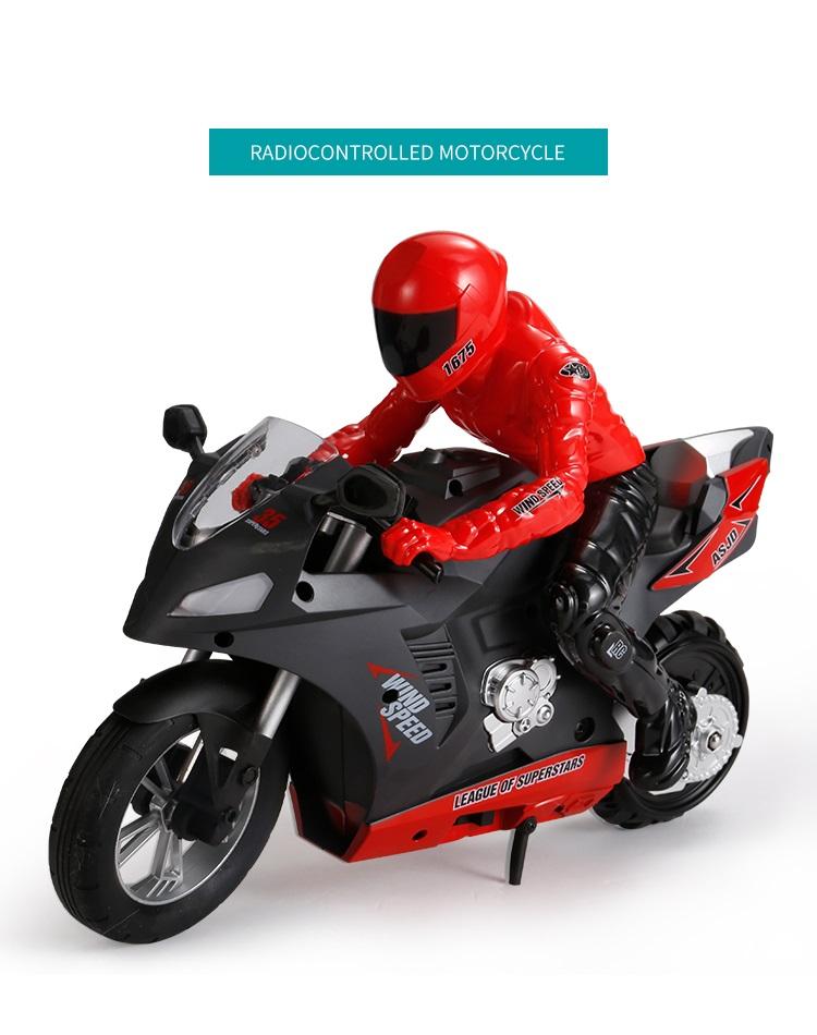 DG-801 1/6 Self-Balancing RC Motorcycle 6 Axis of Gyroscope Stunt Racing Motorcycle Plastic Mini Motorcycle Toy