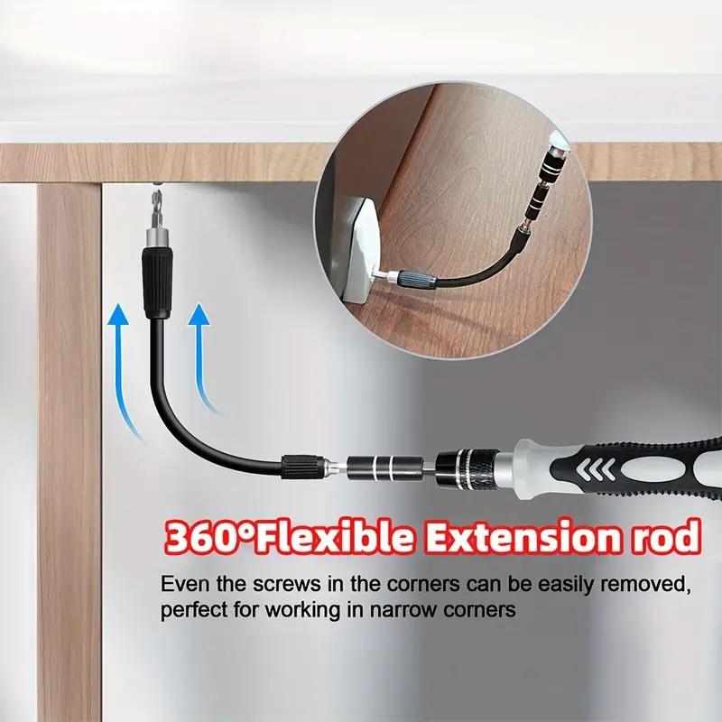 115 w 1 Magnetyczny Zestaw do Naprawy Komputera - Precyzyjny Zestaw Wkrętaków do Laptopa z Etui do Naprawy Udarowej i Elektroniki