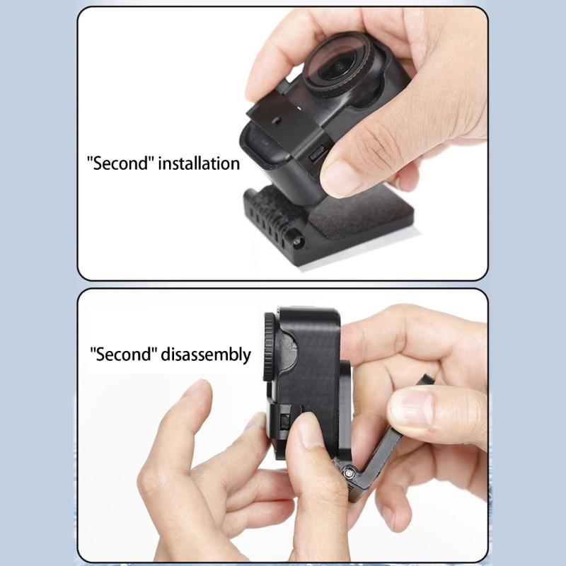 Magnetic Desktop Mount Stand for Dedicated Thumb Sized Panoramic Camera Adjustable Angle ABS Metal Base Black
