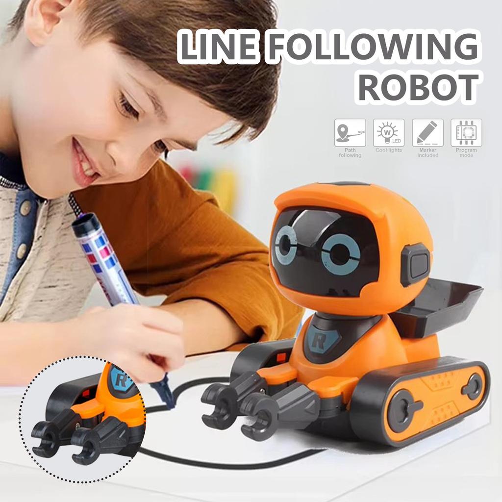 Line Sensing Robot Toy, Tracking Robot Interactive Toy, Follow The Black Line Toy 1ML