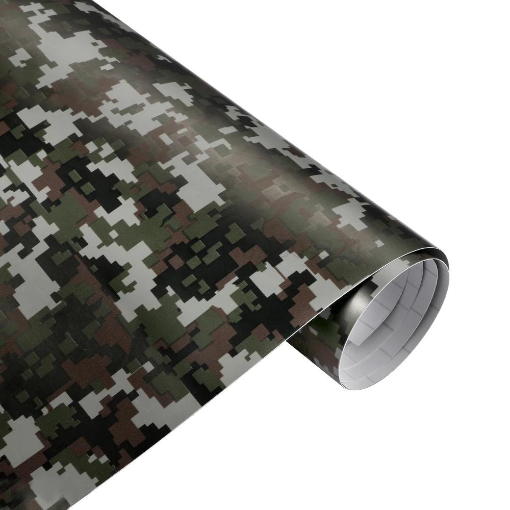50*200cm Car Camo Sticker Camouflage Army Military Green Vinyl Wrap Film Air Bubble Free Auto Body Decoration Decal Accessories