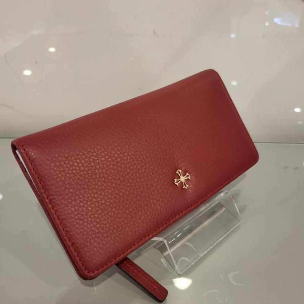 Moncross 8055AWWN Slim Women's Cowhide Long Wallet Card Holder