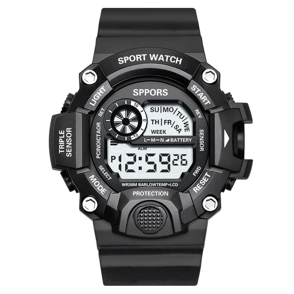 Stopwatch, Alarm Clock, Hourly Reminder, Luminous, Date Display, 12/24 Hour Conv
