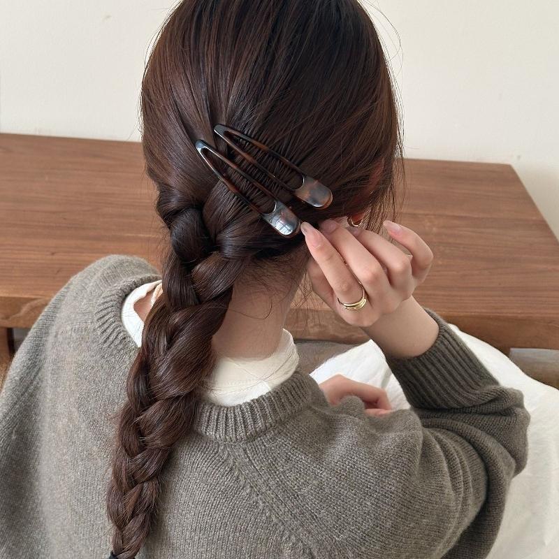 2 Pcs Large Leopard Print Hair Clips  Duckbill Edge Clips Non-Slip Grip for Back Head Styling Women's Fashion Hairpins