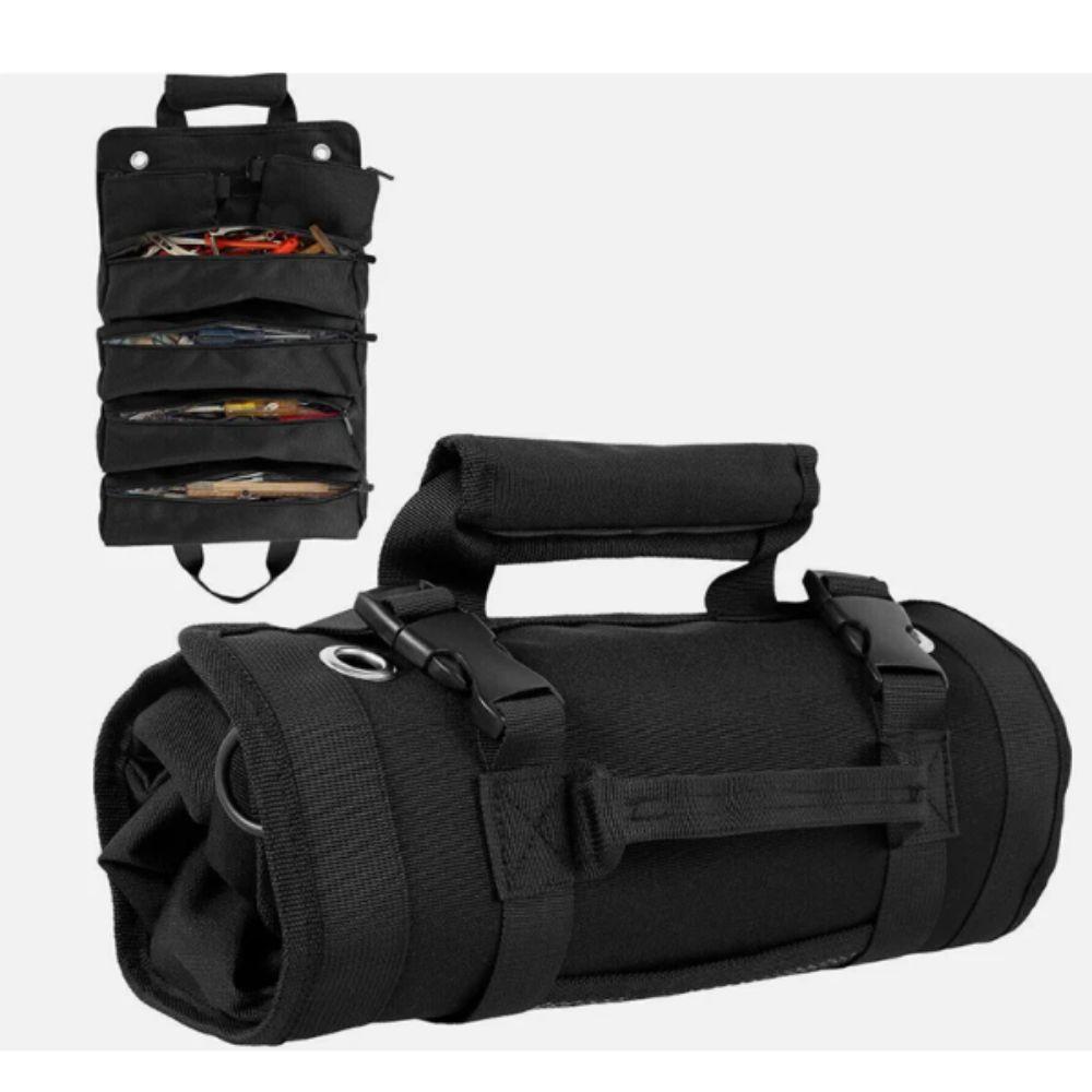 Lightweight Roll Up Tool Bag Heavy Duty Large Size Wrench Pouch Multiple Pockets Oxford Cloth Tool Organizer Home Use