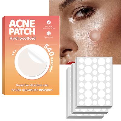 540 Pièces Patchs pour le Visage Soin de la Peau Acné Bouton Patch Invisible Professionnel Cicatrisant Absorbant Sticker Spot Couvrant pour Hommes Femmes