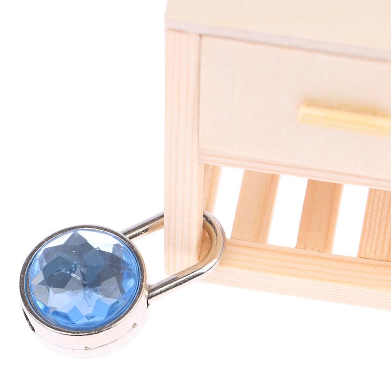 Mini Round Shape Padlock Luggage Hardware Locks W/Keyfor Jewelry Box Suitcase