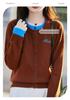 Double-Breasted Faux Two-Piece Cardigan: 2025 Autumn/Winter All-Wool Round Neck Button-Up with Letter Embroidery.