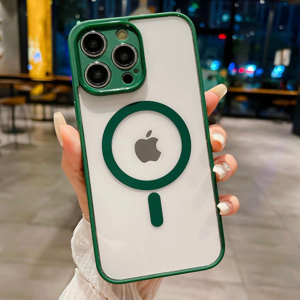 The IPhone16's Fine-hole Acrylic Frosted Case Is Suitable for The Apple 15 Magnetic Phone Case 14promax and Is Shock-resistant