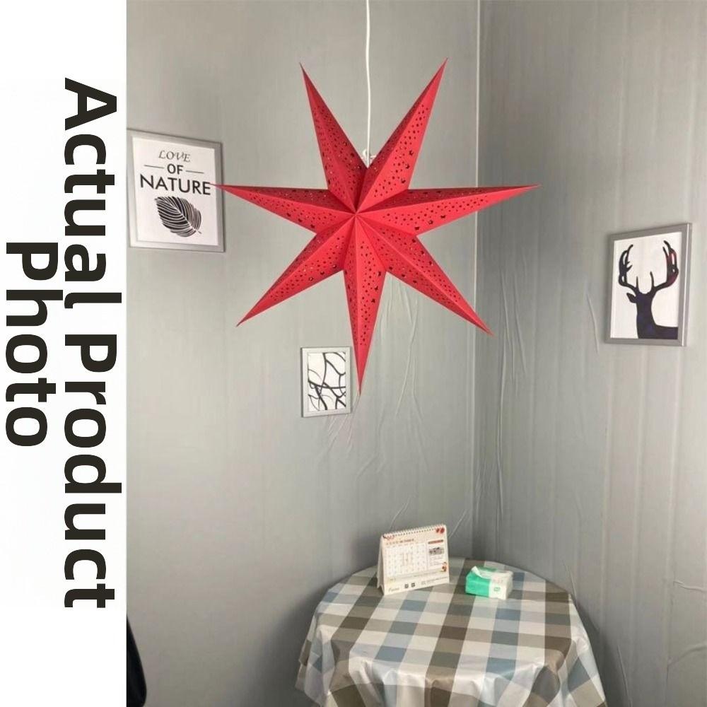 Christmas Decorations Hollow Star Pendants Folding Hanging Paper Stars Star Lampshade  Home Decor