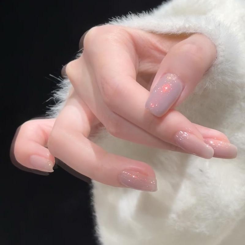 

Лак для ногтей с эффектом «битого стекла» в стиле инфлюенсеров - Не требующий сушки, Стойкий, Снимаемый пленкой, На водной основе, Ослепительный лак для ногтей для профессионалов. 8ml