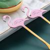 Creative Coffee Spoons Stainless Steel Flamingo Titanium-plated Paint Mixing Spoon Hanging Cup Mini Spoon