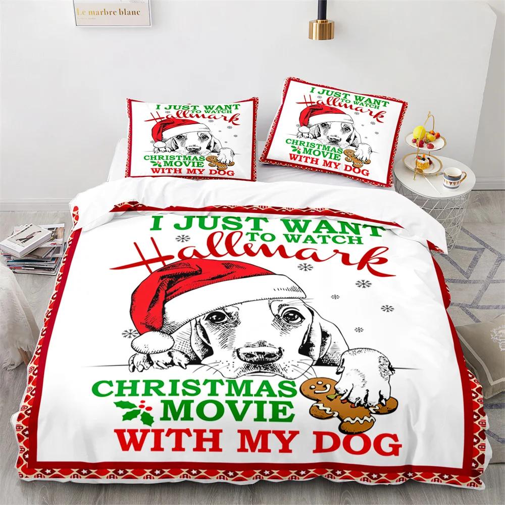 Merry Christmas Duvet Cover Red Santa Claus Theme For Kids Teens Children Women Boys Girls Happy New Year Decoration Quilt Cover