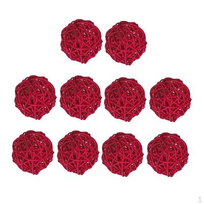 10 Pcs Rattan Vine Ball Twig Orbs Balls Wicker 5 CM