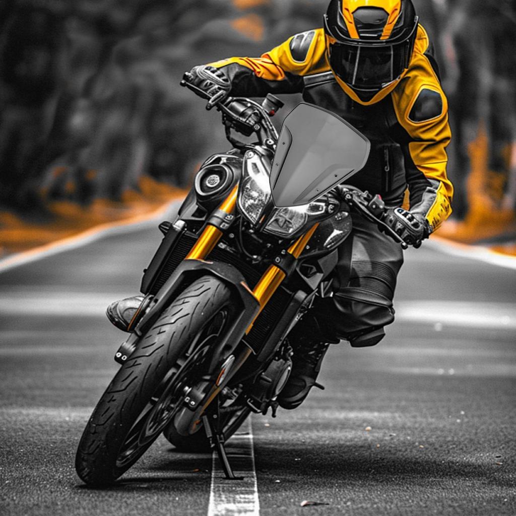 Motorcycle Front Windshield Anti-Fog Motorbike Windscreen No-Drilling Scratch-Resistant Motorcycle Windshield For Travel Race