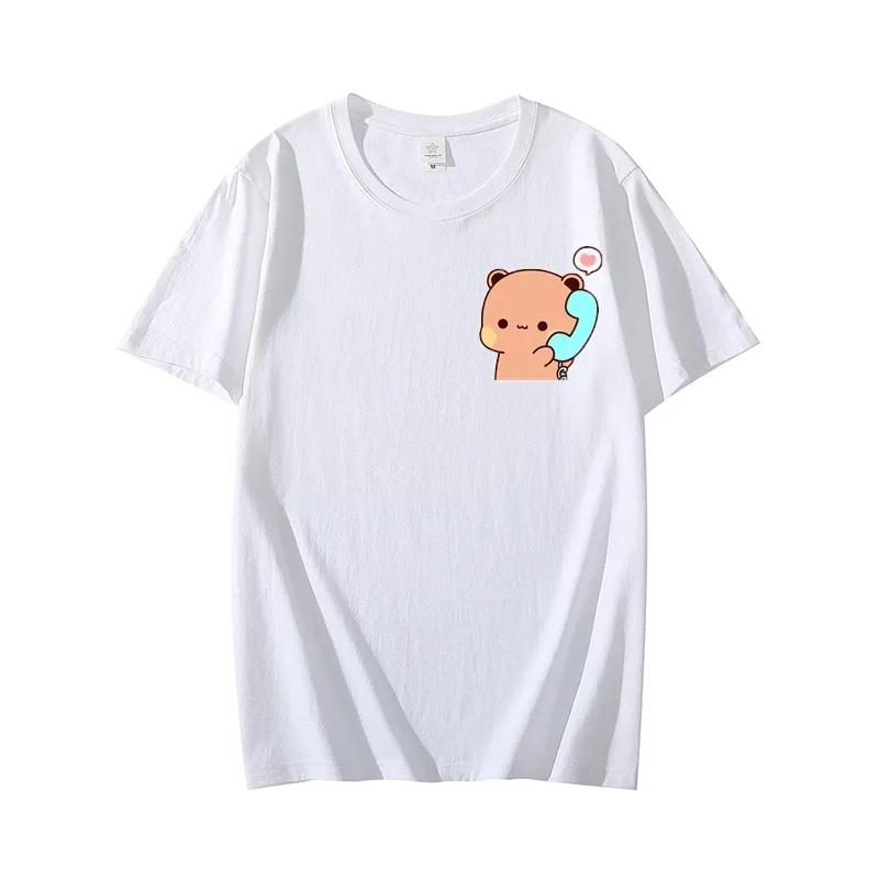 Dudu volá svému Bubu Tričko Ženy Muži Pár Vtipná trička Roztomilý Panda Medvěd bavlněná trička Léto Pánské T Oblečení