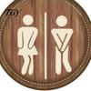 Wooden Bathroom Signs Restroom Signs, Men's And Women's Wall Half Toilet Country Style Decor Sign, Rustic Art Hanging Farmhouse