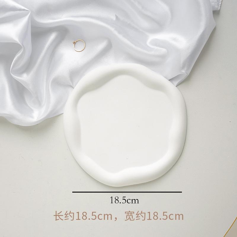 Nordic Style Simple and Irregular Storage Tray Plaster Tray Jewelry Ornaments Photo Decoration Props Photography Objects Home