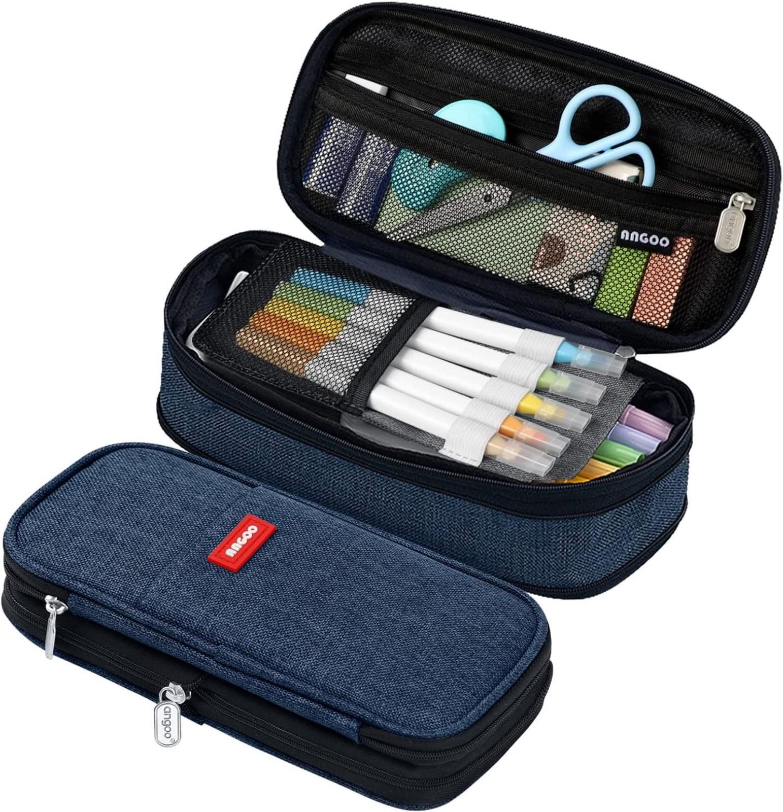 

Пенал большой емкости пенал сумка для хранения для студента девушки взрослого колледжа школьный органайзер