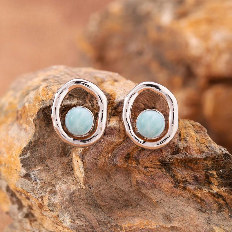 Natural Sea Pattern Stone Hetian Jade Pearl Colored Treasure Necklace Women'S S925 Sterling Silver Pendant Simple Fashion Design Jewelry