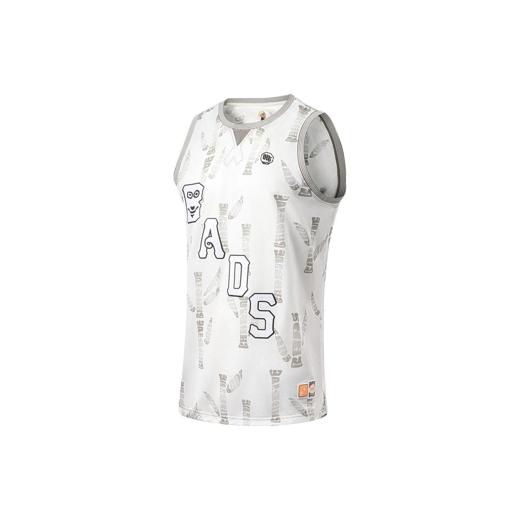 Li Ning Badfive Seven City Collaboration Letter Print Quick-Dry Loose Tank Top Men Tops AAYT721-1