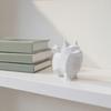 Geometric Low-Poly Dog Statue, 3D Printed Mini Dog Ornament, White Cute Puppy Figurine, Modern Desktop Decoration for Home Office Gift Ideas