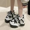 Fashion high-quality New Women Platform Sneakers Mesh Casual Chunky sneakers Heels Wedges Breathable Height Increasing Shoes Woman