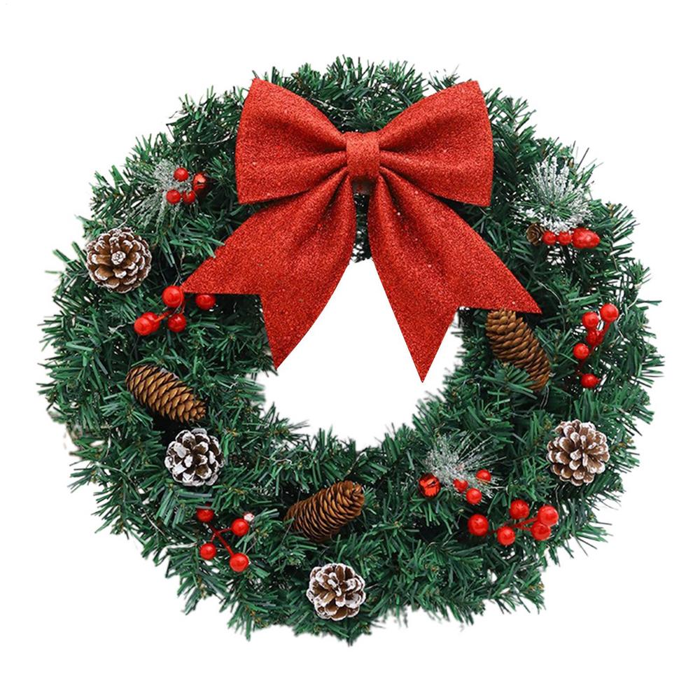 

Christmas Wreath Farmhouse Holiday Wreath Seasonal Christmas Decoration For Farmhouse Wall Door Kitchen Window Cabinet Mantle