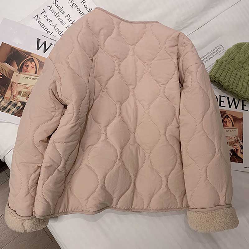 Coat for Women Cotton Winter Thickened Casual Oversize Double Layer Windbreaker Jacket