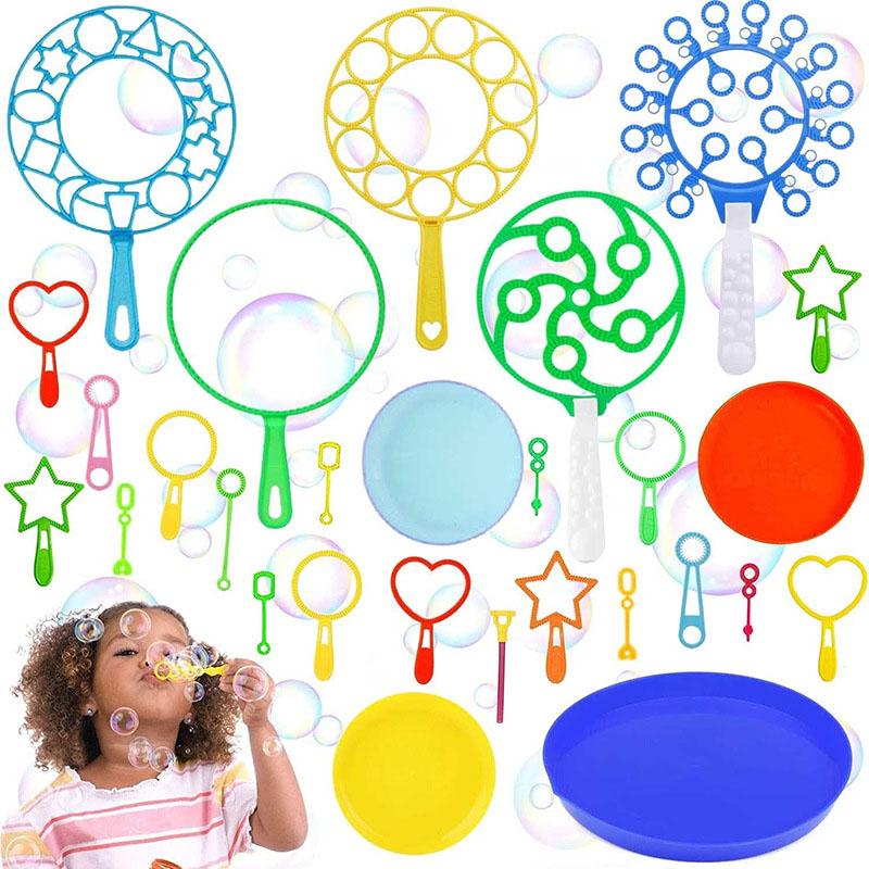 Bubble Ring Toy Set Big Bubble Stick Children'S Outdoor Fun Blowing Bubble Pole Bubble Toy Multi Shaped Bubble Ring Bubble Stick