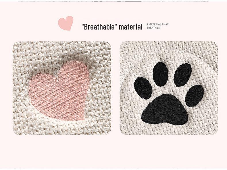 Beaver Cartoon Cotton Linen Car Seat Cushion for Hyundai Festa, Elantra, Tucson - All-Season Use.