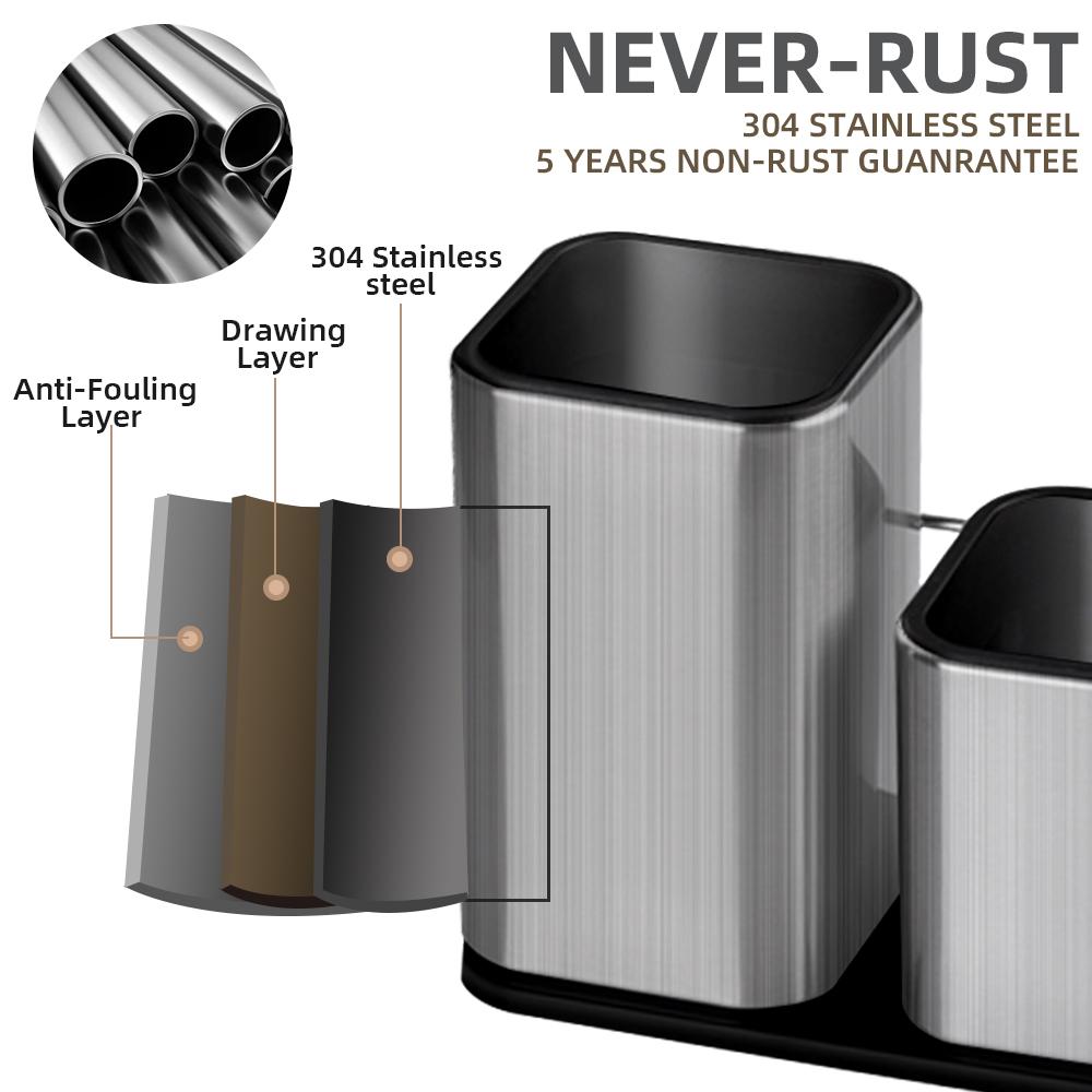 Knife Stand Holder For Kitchen Knife Stainless Steel Knife Holder Stand Cutlery Holder Block High End Kitchen Accessories