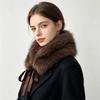 Solid Color Fur Collar Scarf Thicken Neck Warmer Scarf Fluffy Women Scarves  Winter