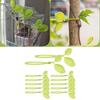 Garden Plant Clips Leaf Cable Ties Garden Support Green Nylon Material Leaf-shaped Design Simple Locking Mechanism