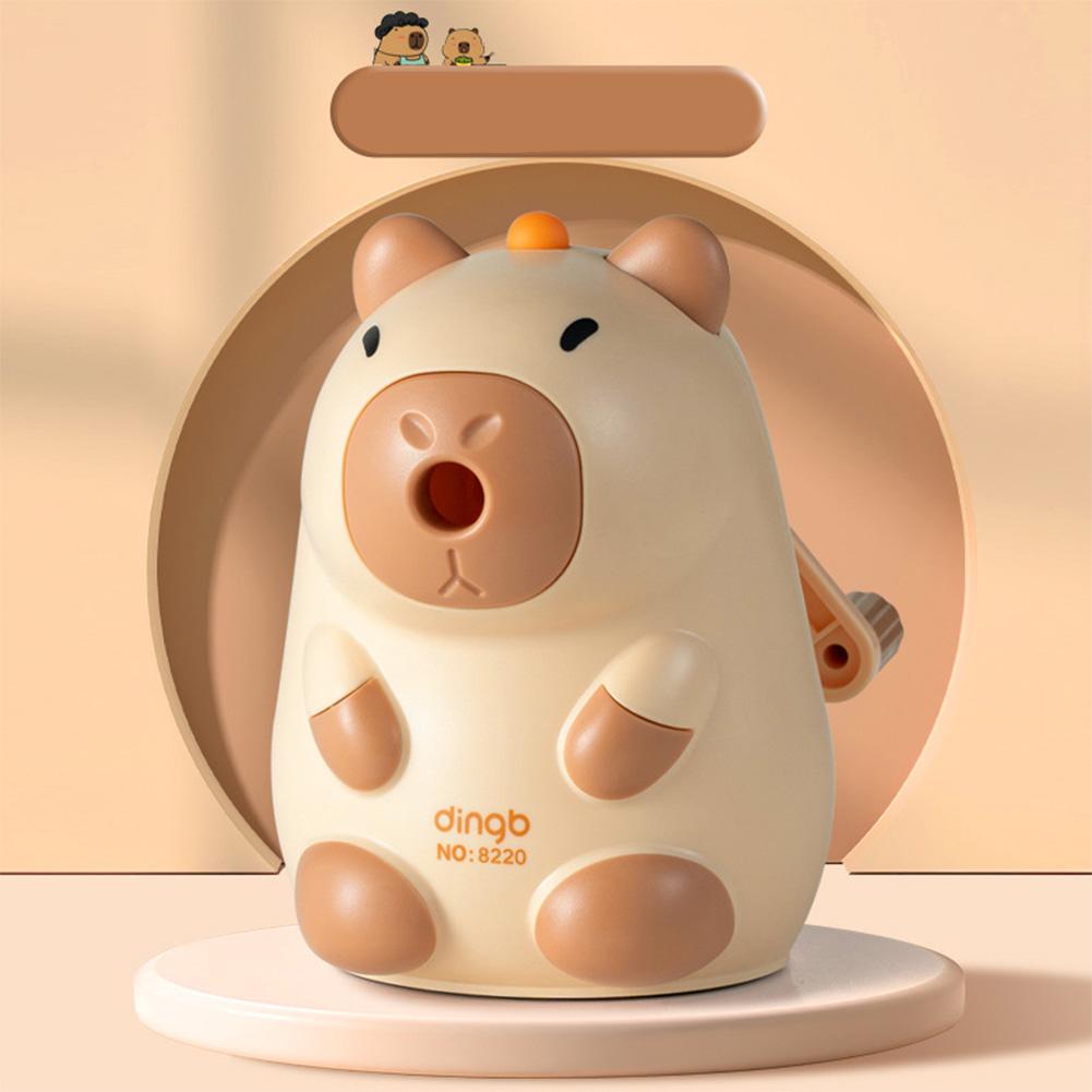 Cute Cartoon Capybara Hand Crank Mechanical Pencil Sharpener Pencil Automatically Enters Pencil Sharpening Tool Stationery