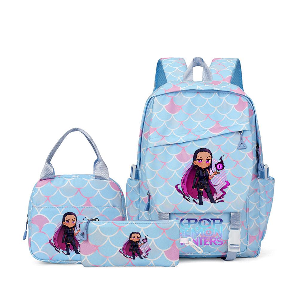 School Season Three-Piece Backpack Wind Academy Style High School Students Schoolbag Lightweight Backpack