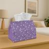 1pc Minimalist Botanical Tissue Box with Bellflower Blossom Branch-Napkin Storage Organizer for Kitchen, Car Decorative Box, Purpose for Living Room, 