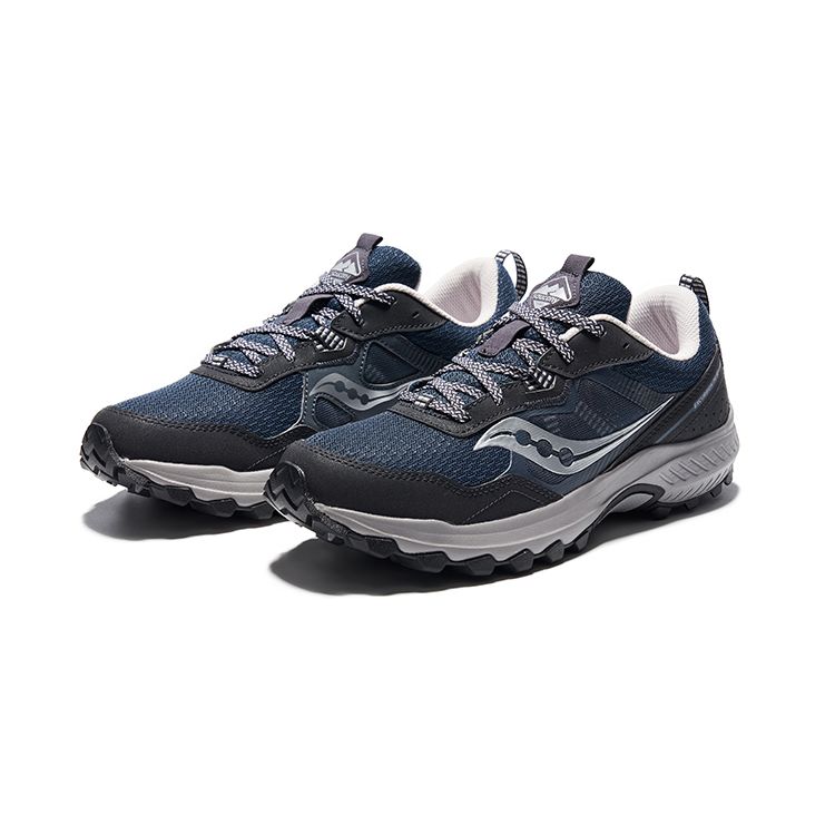 SAUCONY Excursion TR 16 Cómodas Zapatillas Casuales Antideslizantes Duraderas de Caña Baja para Trail Running Hombre zapatilla Azul Plata S20744-50