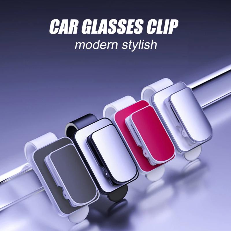 1pv Metal Car Sunglasses Holder, Multi-Purpose Sun Visor Clip for Tickets/Cards, Auto Interior Organizer