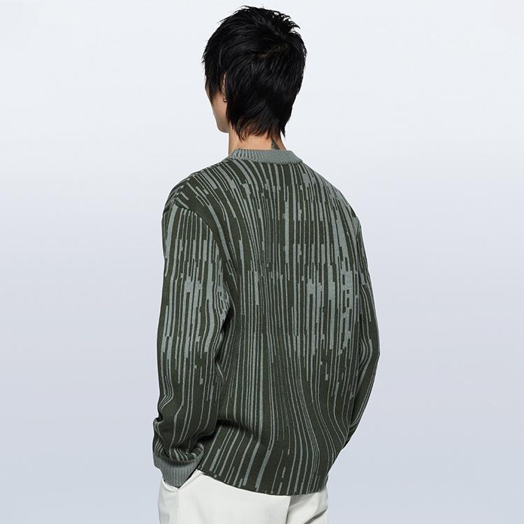 A-COLD-WALL* Abstract-stripe Jumper Sweaters 'Green' Men's ACWMK074-DPINEG