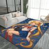 3DPretty Guardian Sailor Moon Pattern Rug, Non-slip Floor Mat, Suitable for Children's Playrooms, Bedrooms, Crawling Mats, Stain
