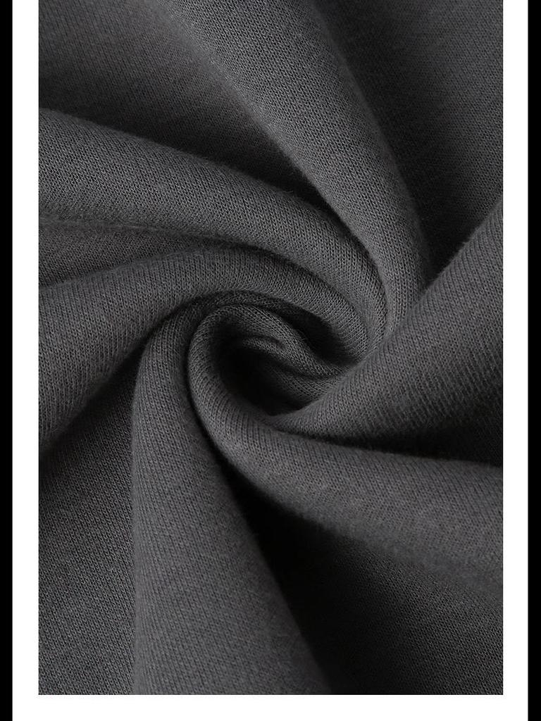 Unisex Heavyweight Cotton Sweatshirt, 300g, Long-Sleeve, Round Neck, Plus Velvet, Solid Color.