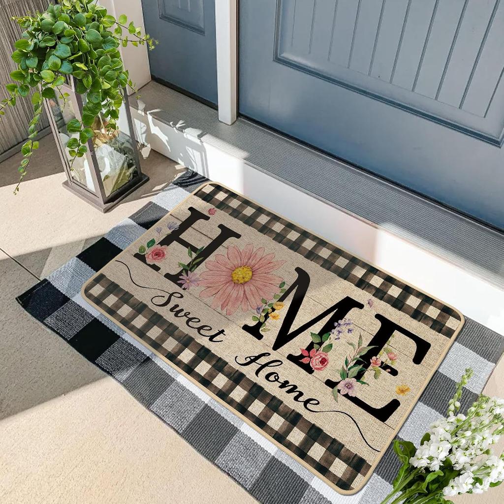Autumn Entrance Floor Mat Holiday Indoor and Outdoor Welcome Mat Anti-Slip Kitchen Bedroom Carpet Home Decoration