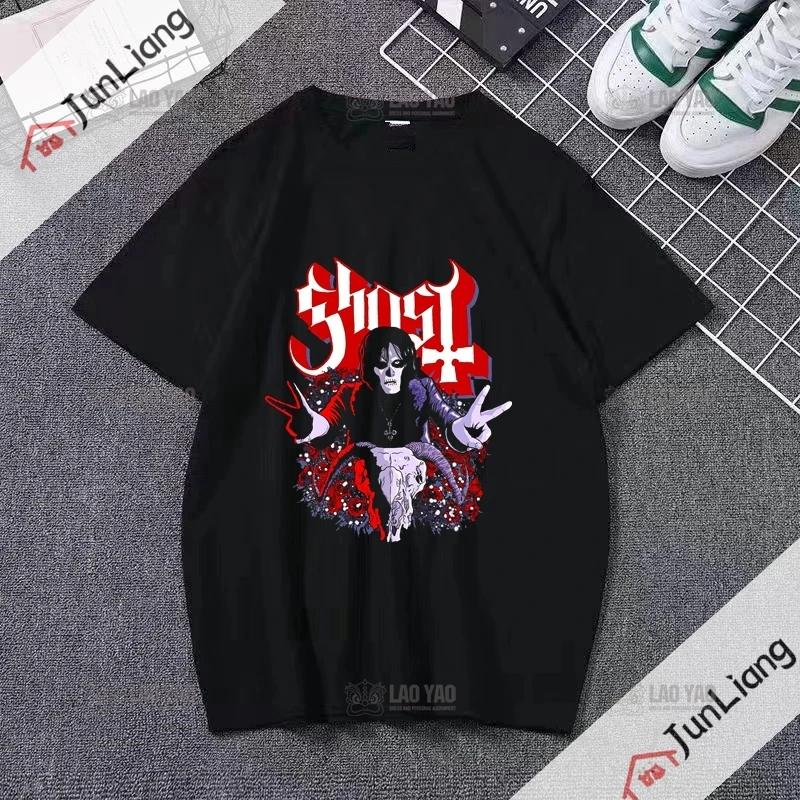 Ghost Band T-shirt Unisex's Hip Hop Graphic T-shirt Short Sleeve Casual O-neck T-shirt Band Fan T-shirt for Both Unisex and Unisex